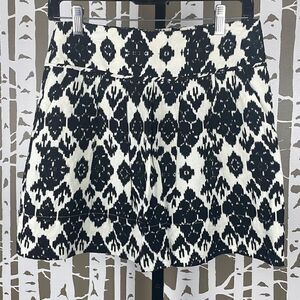 Linen Blend Ikat Print Mini Skirt 00